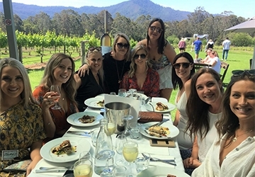 Small group enjoying a South Coast Winery Tour